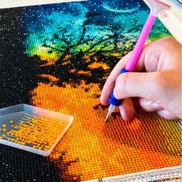 Haft Diamentowy KRAJOBRAZ DIAMOND PAINTING Mozaika Wyklejanka Diamentowa 5D