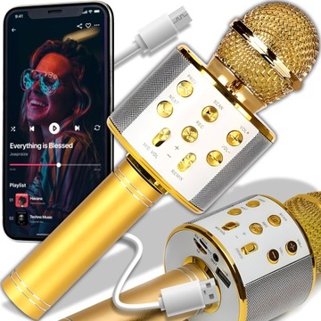 КАРАОКЕ МИКРОФОН БЕСПРОВОДНОЙ ДИНАМИК BLUETOOTH