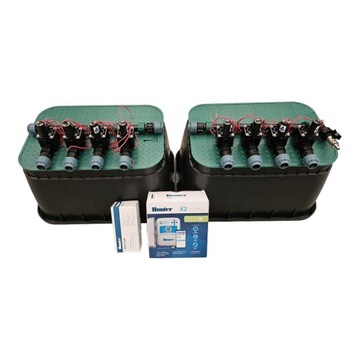 Комплект Hunter PGV, 8 секций Компрессор X2 Контроллер Rainclik 2 скважины 25