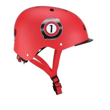 Kask dziecięcy Globber Elite Lights New Red-Racing