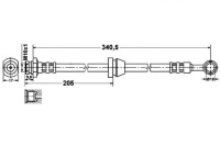 фото thumb №2, Ate 24.5286-0342.3 шланг тормозной гибкий