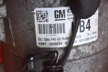 фото thumb №6, Компрессор насос кондиционера 13335254 opel astra 4 iv j 1.6 16v 115km 09-12