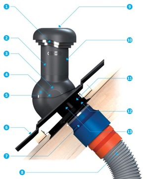 Kominek Pro DN 125mm Braas Tegalit Protegon