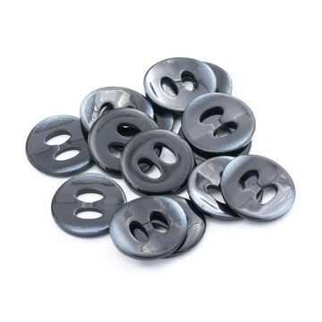 Guziki 28mm dwie dziurki 10szt czarny