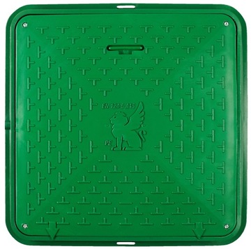 Крышка люка для колодца септика Square 720/600 A15 Green BabylonPlast