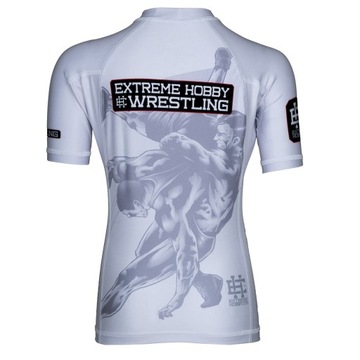 Рашгард детский, рукав WRESTLING WHITE 140 EXTREME HOBBY