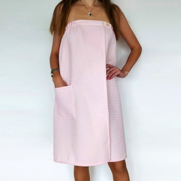 ПОЛОТЕНЦЕ для сауны PAREO, вафельное, на пуговицах, 3XL/4XL