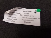 фото thumb №9, Обшивка багажника правий maserati ghibli 6700715270