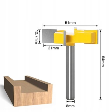 FREZ DO PLANOWANIA 8mm T-shape DREWNA WĘGLIK NOWY