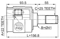 Febest шрус  полуось внутренний hyundai i30 i30cw 07 2007- eur Цена, фото thumb