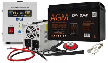 Комплект ИБП Volt 3SP080012E 800 ВА 500 Вт + аккумулятор AGM 100 Ач