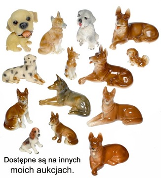 Pies 13 - śliczna figurka porcelanowa zabytkowa