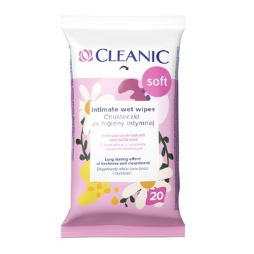 3 салфетки для интимной гигиены Cleanic SOFT 20 шт.
