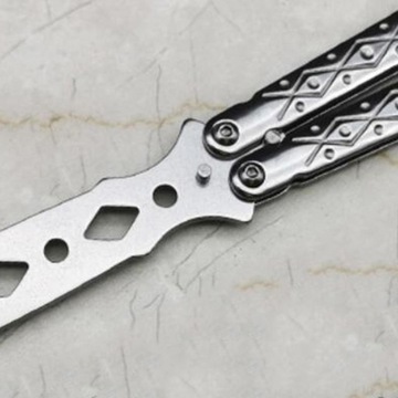 Тренировочный нож Butterfly Balisong Trainer, безопасный для использования, белый
