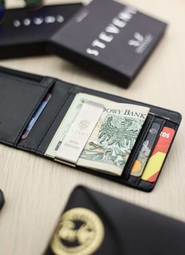 Мужской кожаный кошелек STEVENS, тонкий, RFID, 1,5 см, подарок для маленьких карт, Q1