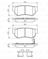 фото thumb №2, Тормозные диски тормозные колодки задняя bosch hyundai sonata v