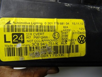 фото thumb №8, Лампа лівий перед ліва передня 3c8941751k passat cc рестайлінг ксенон led поворотний