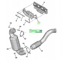 фото thumb №13, Оригинальный номер коллектор выпускной citroen c3 iii peugeot 207 308 1.6 vti 9814266380