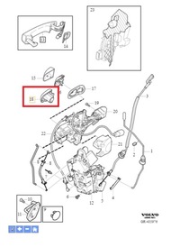 фото thumb №1, Ліва заглушка ручка зовнішньої volvo xc60 09- v60 s60 v40 оригінальний номер 39802284