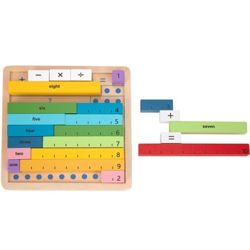 DREWNIANA UKŁADANKA TABLICA MATEMATYCZNA KLOCKI EDUKACYJNE TOOKY TOY