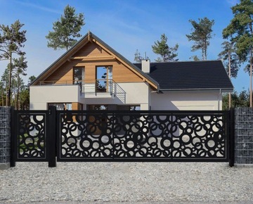 Brama dwuskrzydłowa furtka OCYNK+KOL 4m aluminium