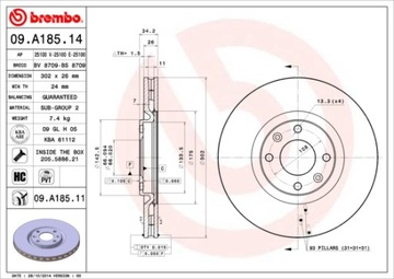 фото thumb №3, Диски гальмівні колодки перед brembo peugeot 208 i