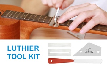 Guitar Polish Tools Set, 1Pcs Guitar Fret Crowning File with 1Pcs Guitar