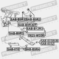 фото thumb №15, Сайлентблок задньої важіль верхньої комплект subaru tribeca w10 | sab-b9r2 febe