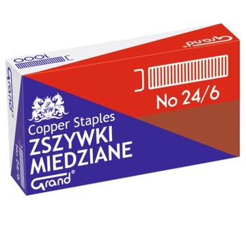 Скобы медные Grand 24/6 1000 шт.