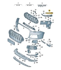 Купити Заглушка w бампері передній ліва audi q7, фото thumb
