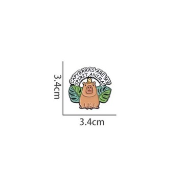 Metalowa Przypinka Capybaras Are My Spirit Animal Kapibara Pin