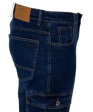 Spodnie bojówki jeansowe dżinsowe jeans W35