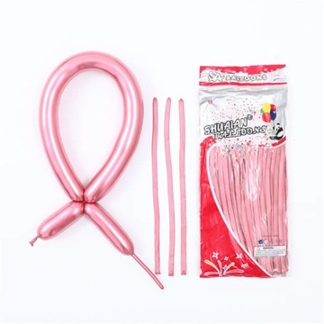 10pcs Long New Glossy Metal Pearl Latex Balloons