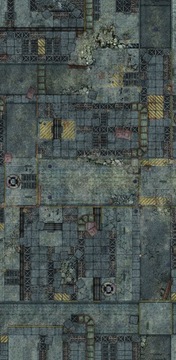 Fallen City 44x90 дюймов / 112x228 см - Warhammer 40K - игровой коврик для боевых действий