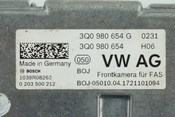 KAMERA ASYSTENT PASA VW SKODA SEAT AUDI 3Q0980654G