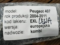 Peugeot 407 04-11 sw шторка безопасности воздушная левая подушка безопасности 9660989380 оригинальный номер в Украине, фото thumb
