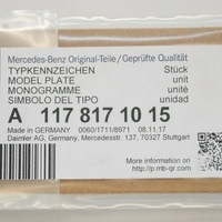 фото thumb №12, Mercedes benz cla c117 rear trunk badge emblem a1178171015