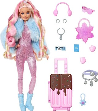Кукла Barbie Extra Fly с дорожной одеждой и аксессуарами на тему сна.