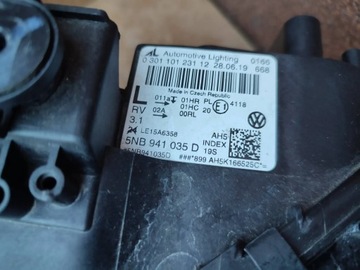 фото thumb №12, Фара лампа лівий перед volkswagen tiguan ii 2019 повний led