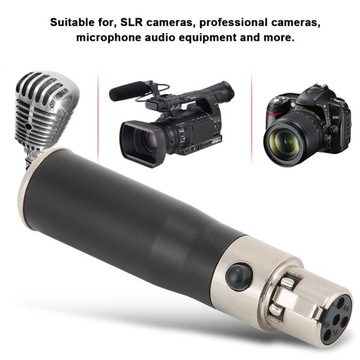2шт мини-XLR 3-контактный штекер на мини-XLR 4-контактный женский корпус из цинкового сплава аудио ada