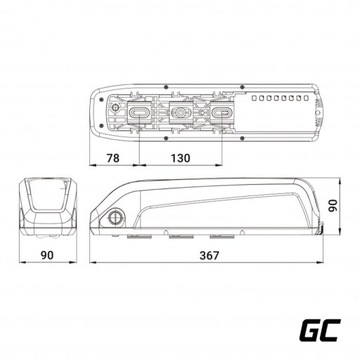 Green Cell — аккумулятор для электровелосипеда 36 В E-Bike 14,5 Ач (522 Втч) GC P