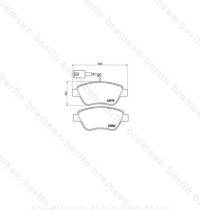 фото thumb №2, Тормозные колодки тормозные peugeot bipper 08- перед