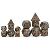 ИГРАЛЬНЫЕ КОСТИ ЗОЛОТО ПРЕКРАСНЫЙ НАБОР ИЗ 7 МЕТАЛЛИЧЕСКИХ RPG КОСТЕЙ