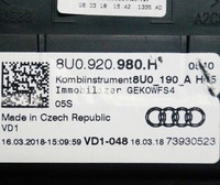 фото thumb №7, Audi q3 8u набор индикаторов спидометр 8u0920980h 1.4tfsi kmh mph 201