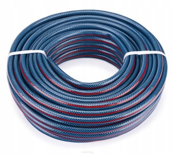 САДОВЫЙ ШЛАНГ 4-СЛОЙНЫЙ ДЛЯ ПОЛИВА 22 БАР 1/2'' 50 М + СОЕДИНИТЕЛИ ПОЛИРОВКА