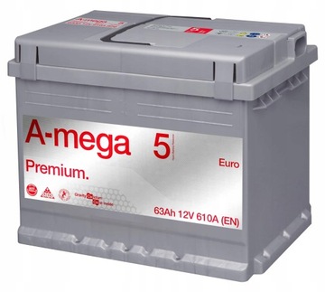 Аккумулятор AMEGA Premium M5 12В 63Ач 610А