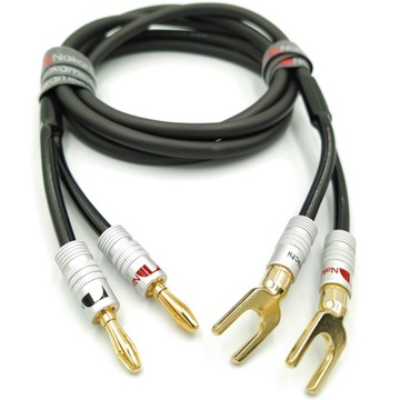 NAKAMICHI KABEL GŁOŚNIKOWY 2x2,5 banany widełki 3m