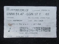 фото thumb №5, Bmw 5 e60 e61 2006r-dywan ,обшивка czarna