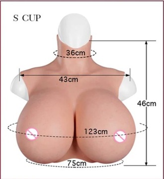 Silikonowe Piersi Sztuczny BIUST Protezy Cycki SEX Rozmiar S WYGODA +AIRBAG