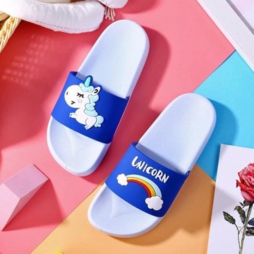Детские тапочки Rainbow Мягкие и удобные для родителей и детей Голубые 24-25